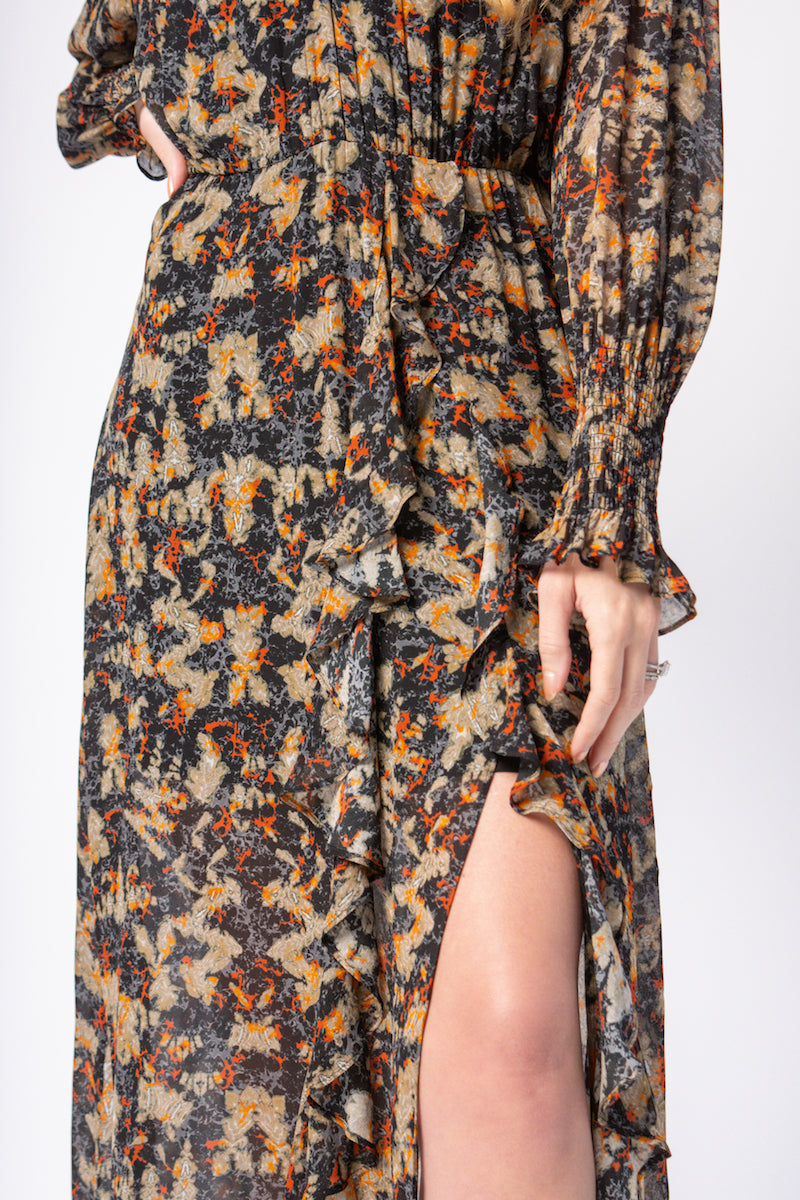IRO Jorma Dress in Khaki Black