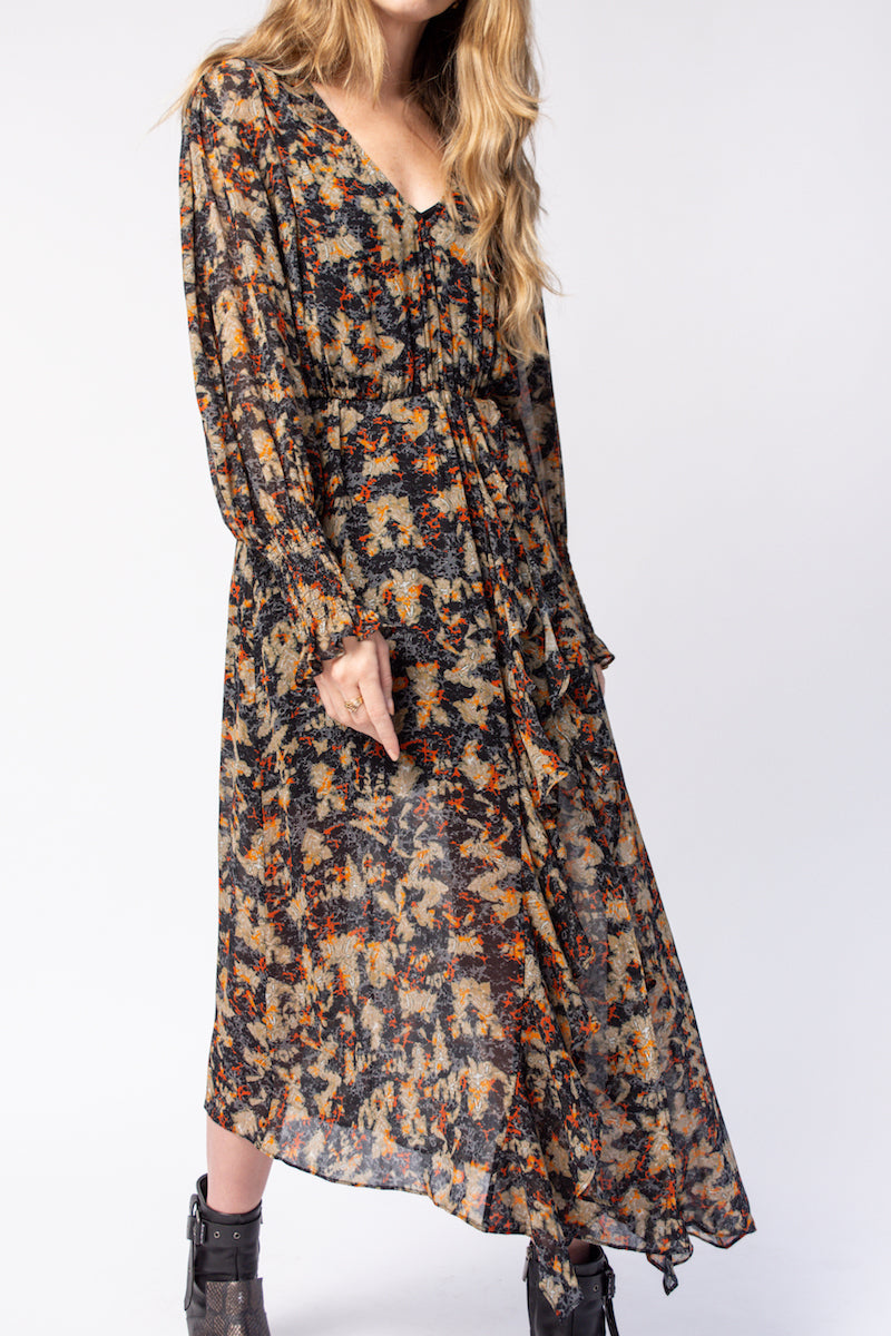 IRO Jorma Dress in Khaki Black