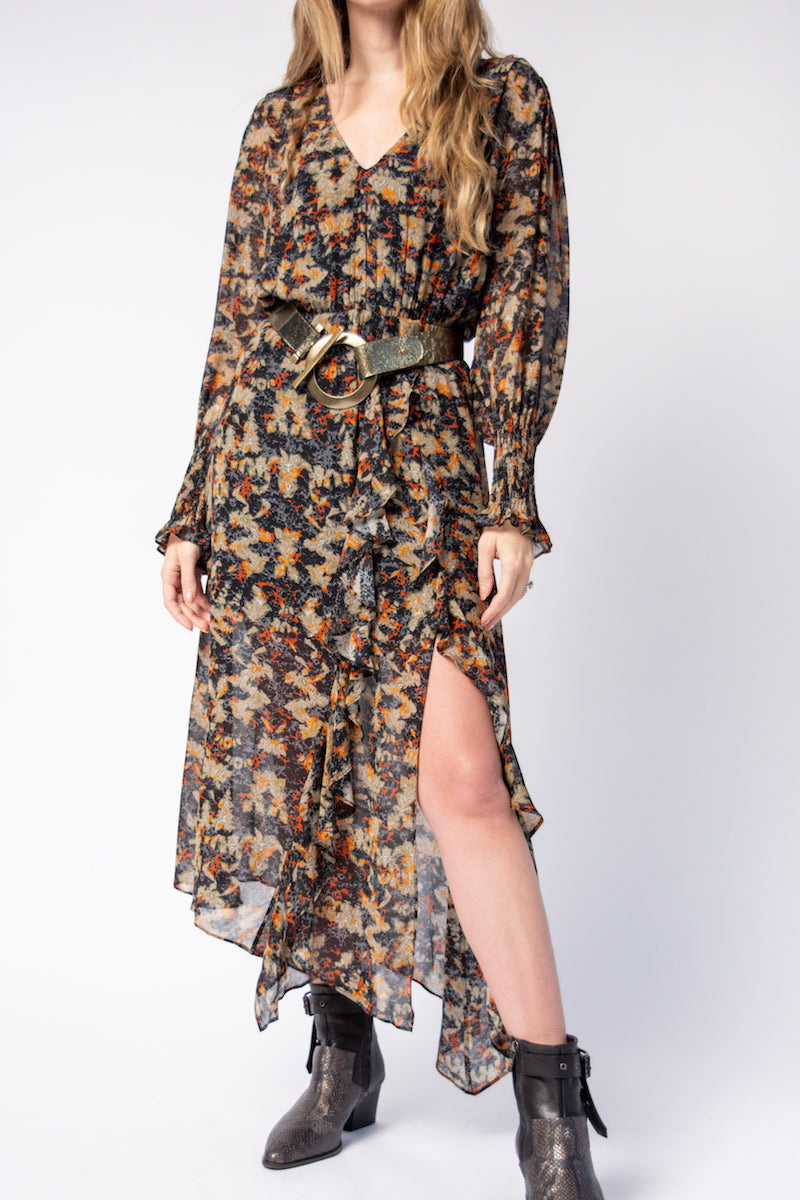 IRO Jorma Dress in Khaki Black
