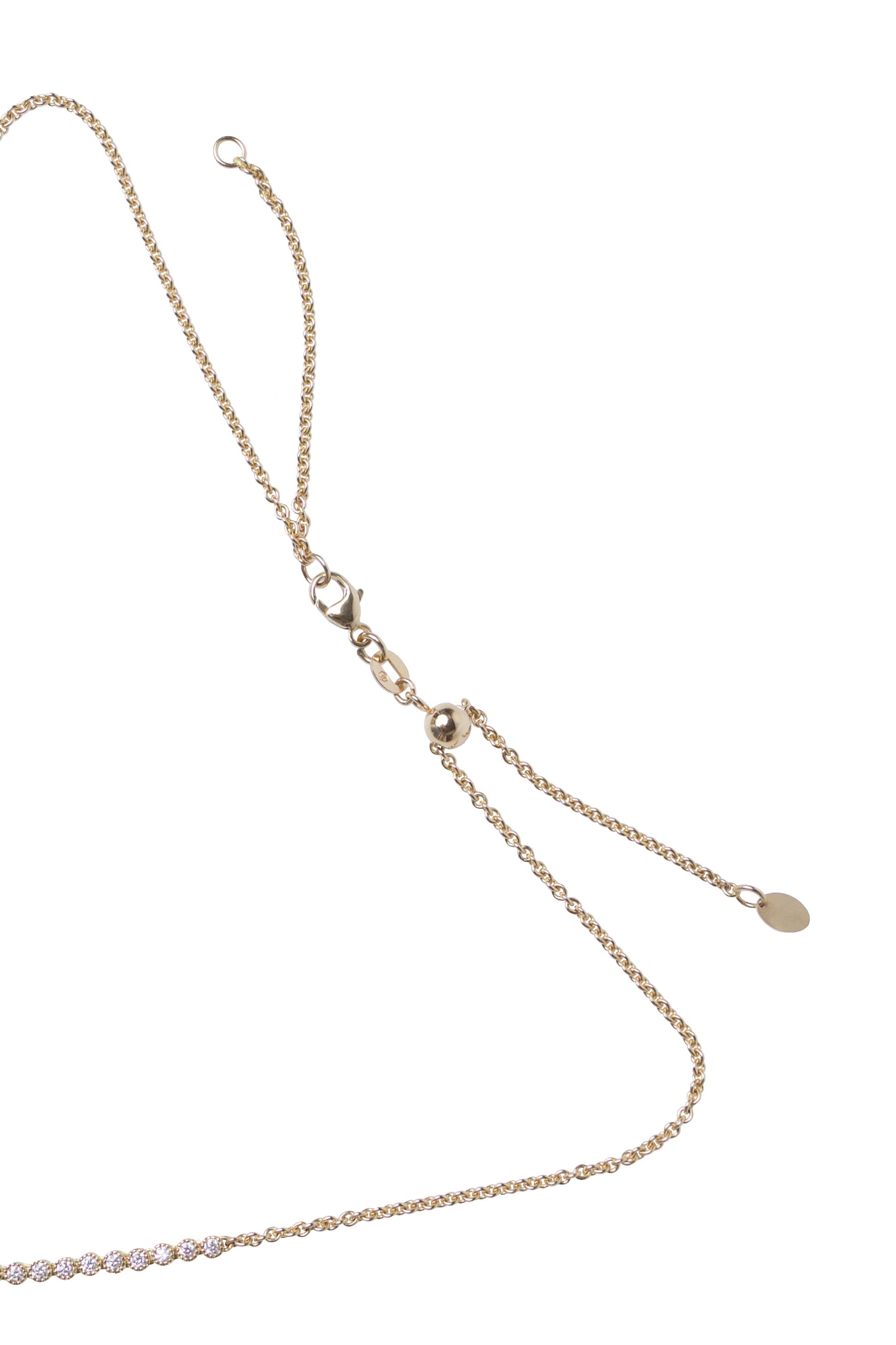 L.A. STEIN Diamond Tennis Necklace in Yellow Gold