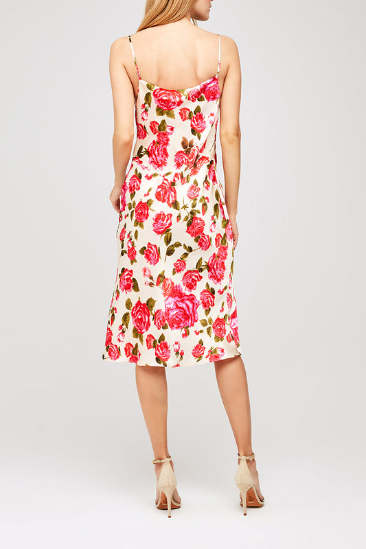 L'AGENCE Nyla Cowl Neck Dress in Dawn Rosewood