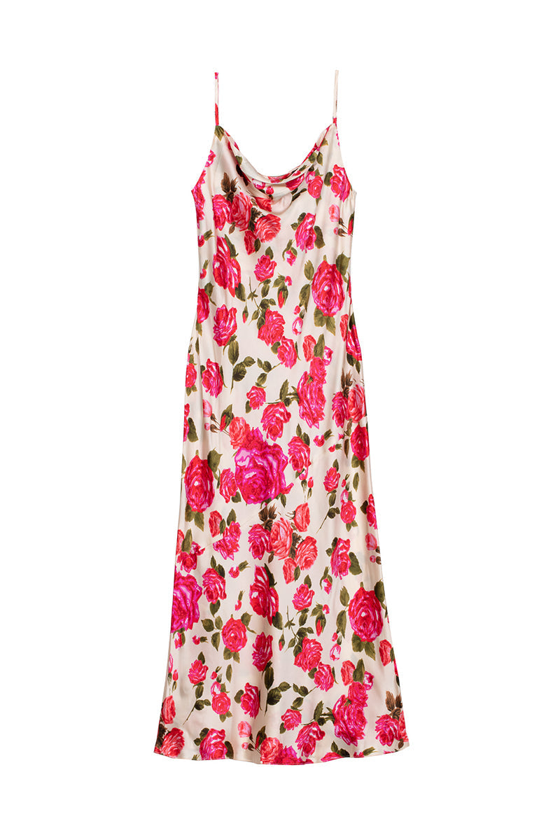 L'AGENCE Nyla Cowl Neck Dress in Dawn Rosewood