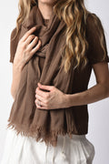 PRIVATE 0204 Open Cashmere Scarf in Cocoa