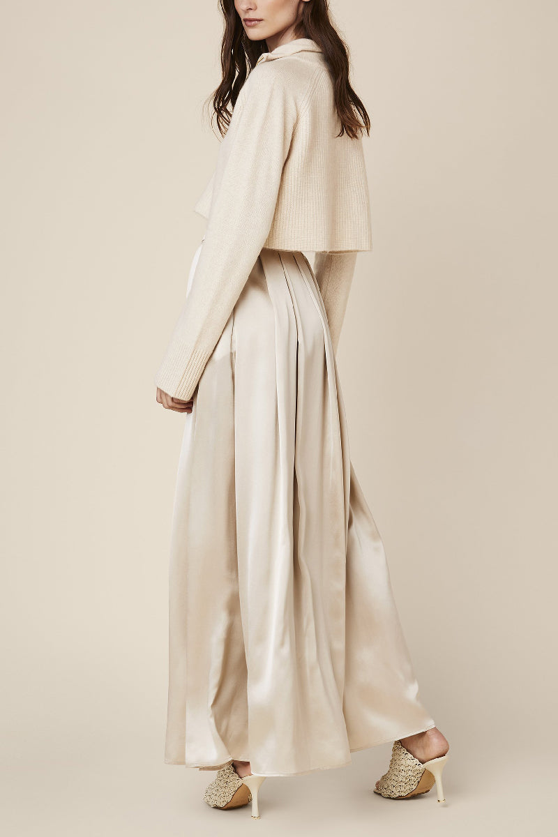 SABLYN Luca Pleated Skirt in Cream