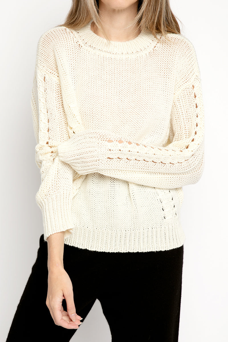TANDEM Crewneck Sweater in Ivory