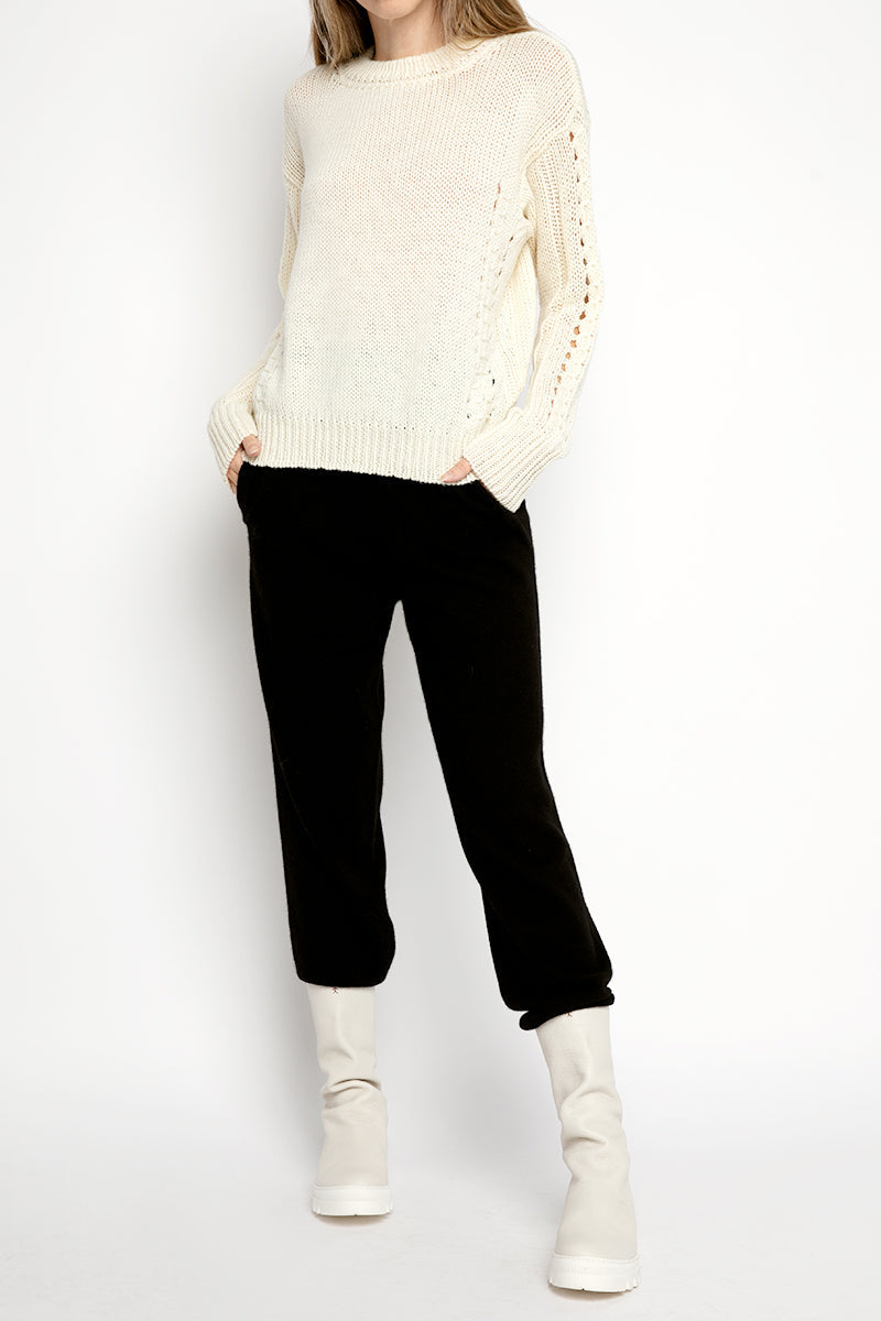 TANDEM Crewneck Sweater in Ivory