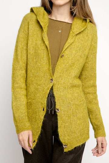 TANDEM Hooded Cardigan in Cactus