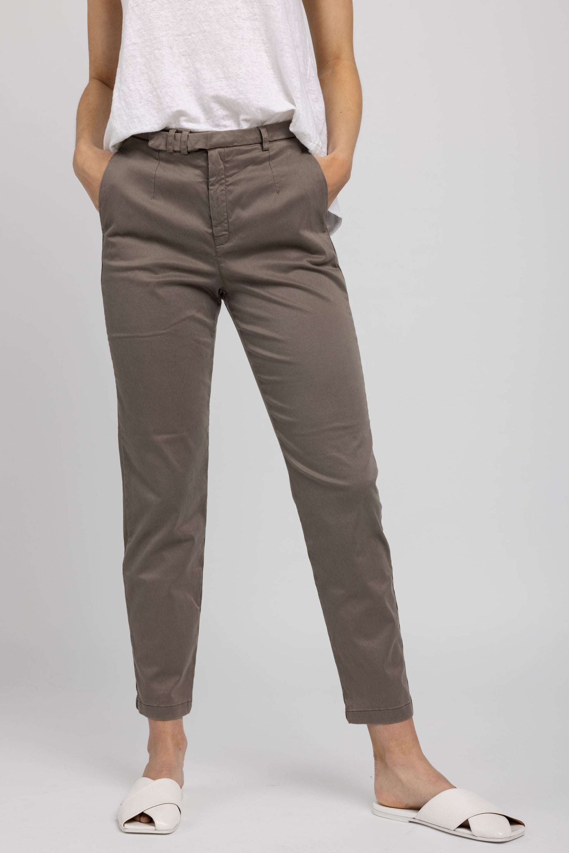 TANDEM Trouser Pants in Taupe