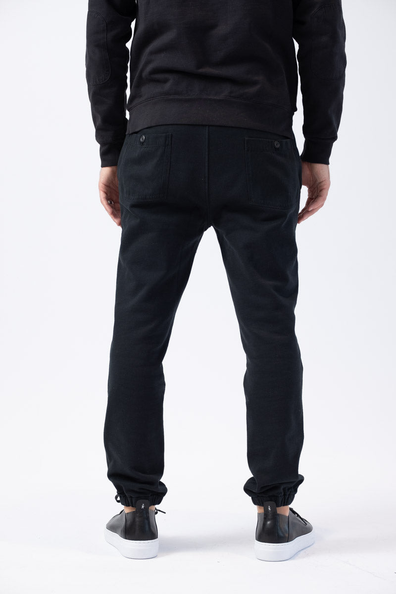 FRAME Service Sweats in Faded Noir