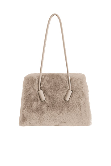 Leila Fur Bag in Praline