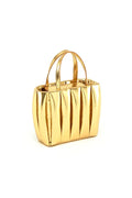 THEMOIRè Aria Laminated Bag in Gold