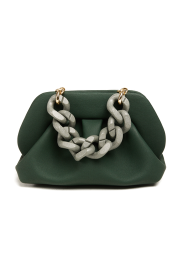 THEMOIRè Tia Canvas Texture Bag in Forest