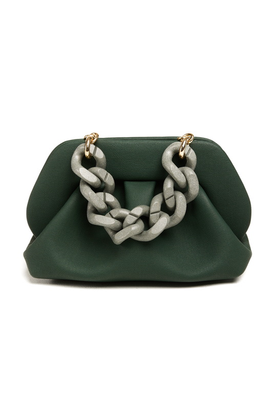 THEMOIRè Tia Canvas Texture Bag in Forest