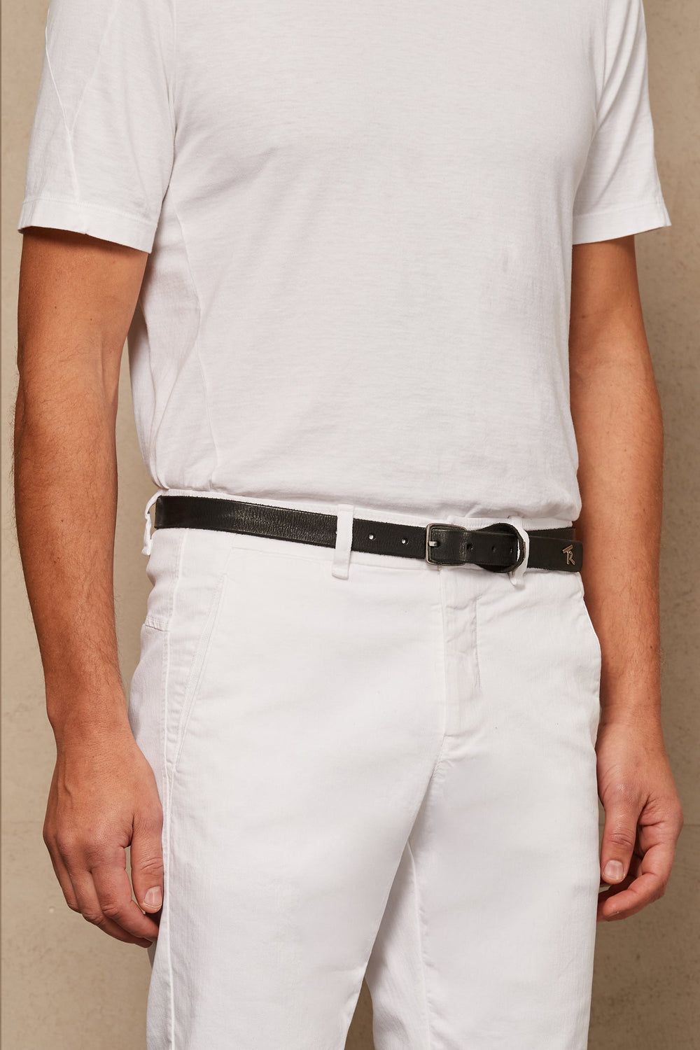 TRANSIT Leather Belt in Black