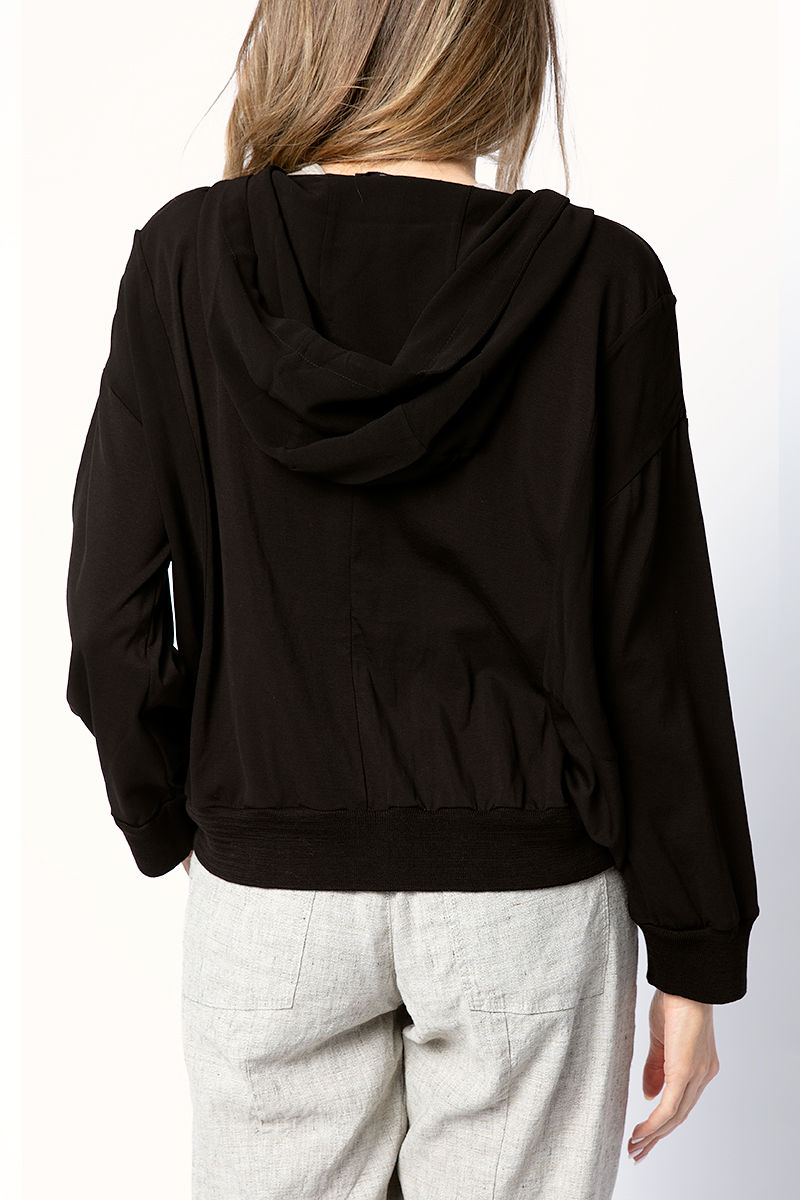 TRANSIT Hoodie Jacket in Black