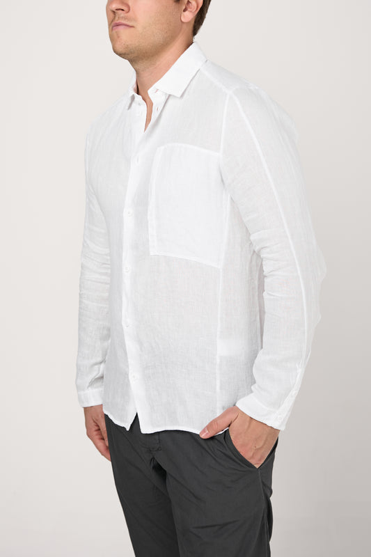 Linen Shirt in Optical White