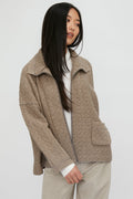TRANSIT Oversized Coat Jacket in Hazelnut