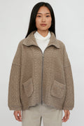 TRANSIT Oversized Coat Jacket in Hazelnut