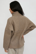 TRANSIT Oversized Coat Jacket in Hazelnut