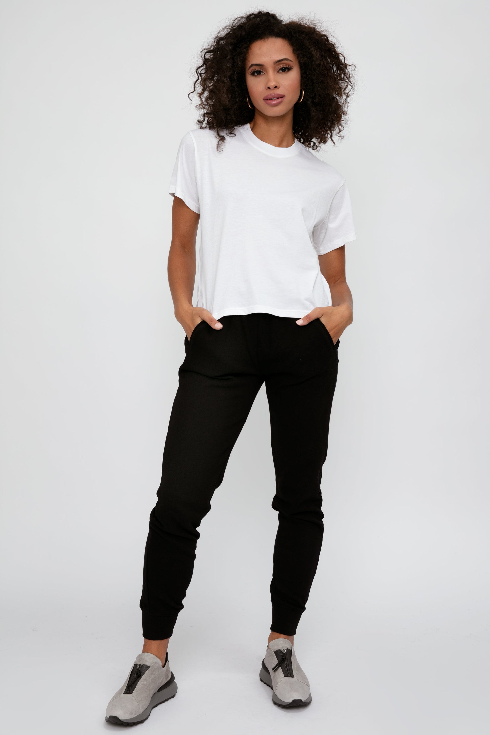 ATM French Terry Slim Sweatpant in Black