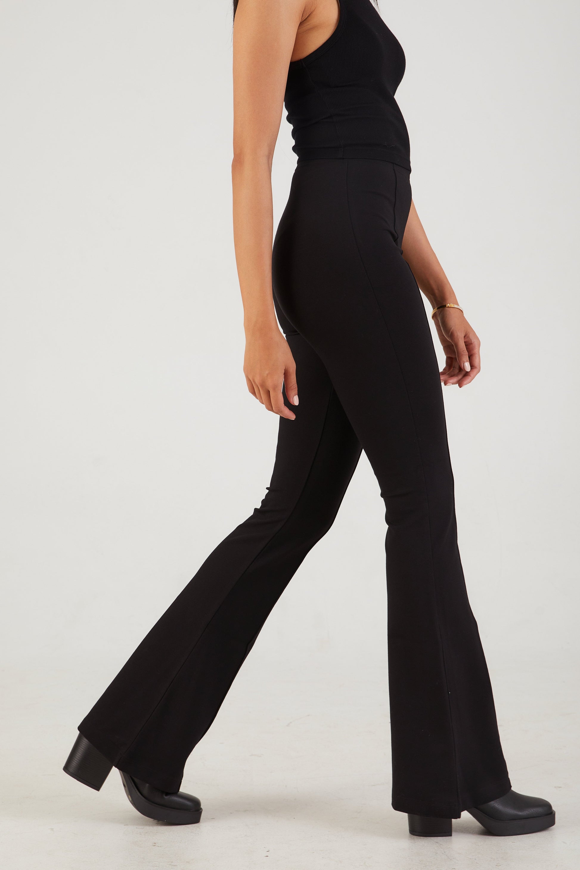 SABLYN Bailey Pintuck Flare Legging in Black