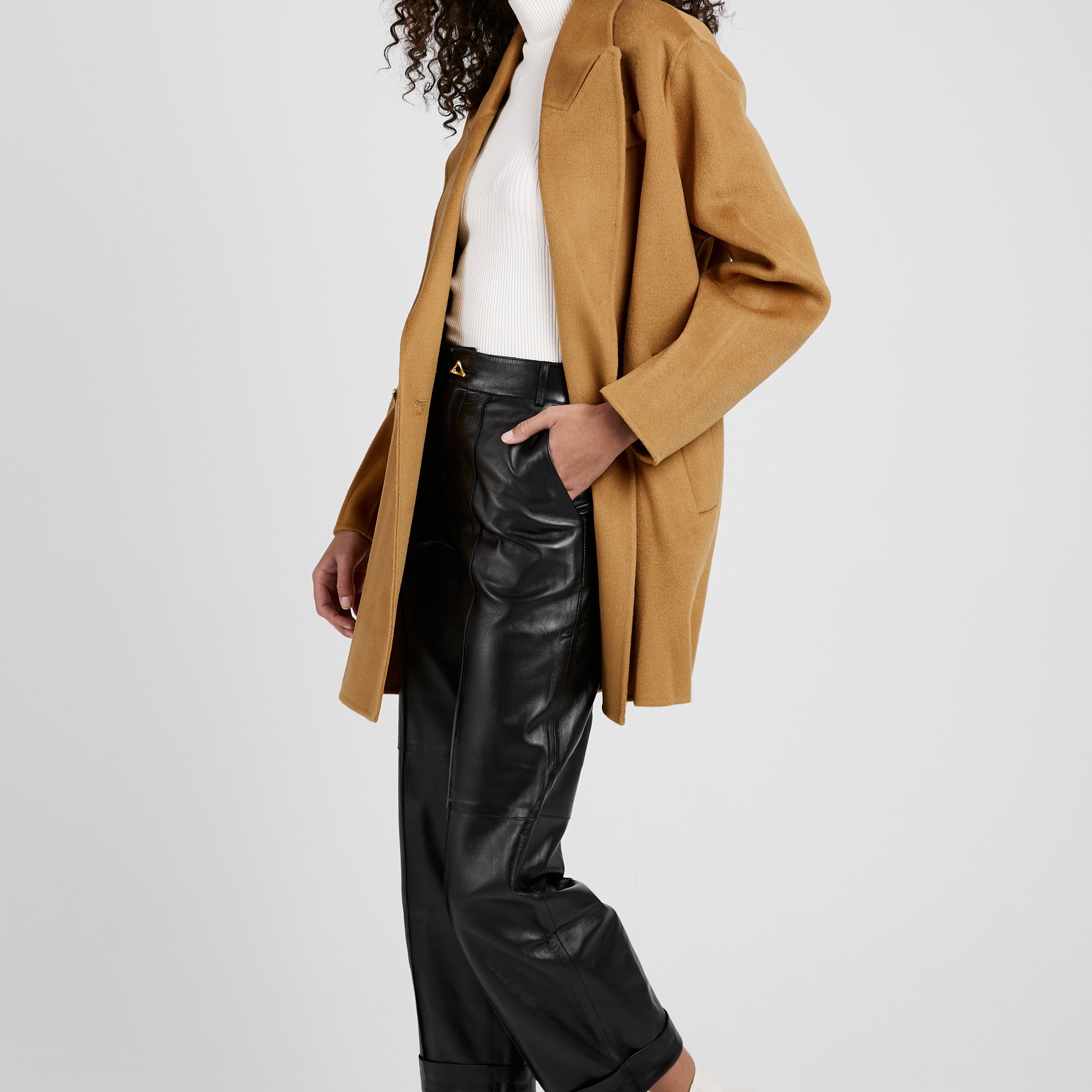 Zima Leather Pant in Black