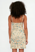 ALESSIA ZAMATTIO Dalia Silk Mini Dress in Acqua Floral Print