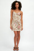 ALESSIA ZAMATTIO Gardenia Silk Dress in Rose Floral Print