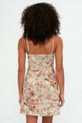 ALESSIA ZAMATTIO Gardenia Silk Dress in Rose Floral Print