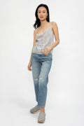 ATM Linen Cotton Camisole in Shimmer
