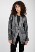 AVANT TOI Alpaca Shawl Cardigan with Lamination in Husky