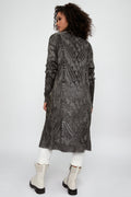 AVANT TOI Alpaca Shawl Long Cardigan in Mushroom