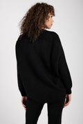 AVANT TOI Carded Cashmere Pullover Sweater in Nero
