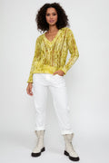 AVANT TOI Cashmere Camouflage Cable Knit Sweater in Lichen