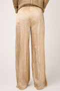 AVANT TOI Crumpled Effect Silk Palazzo Trouser Pant in Sughero