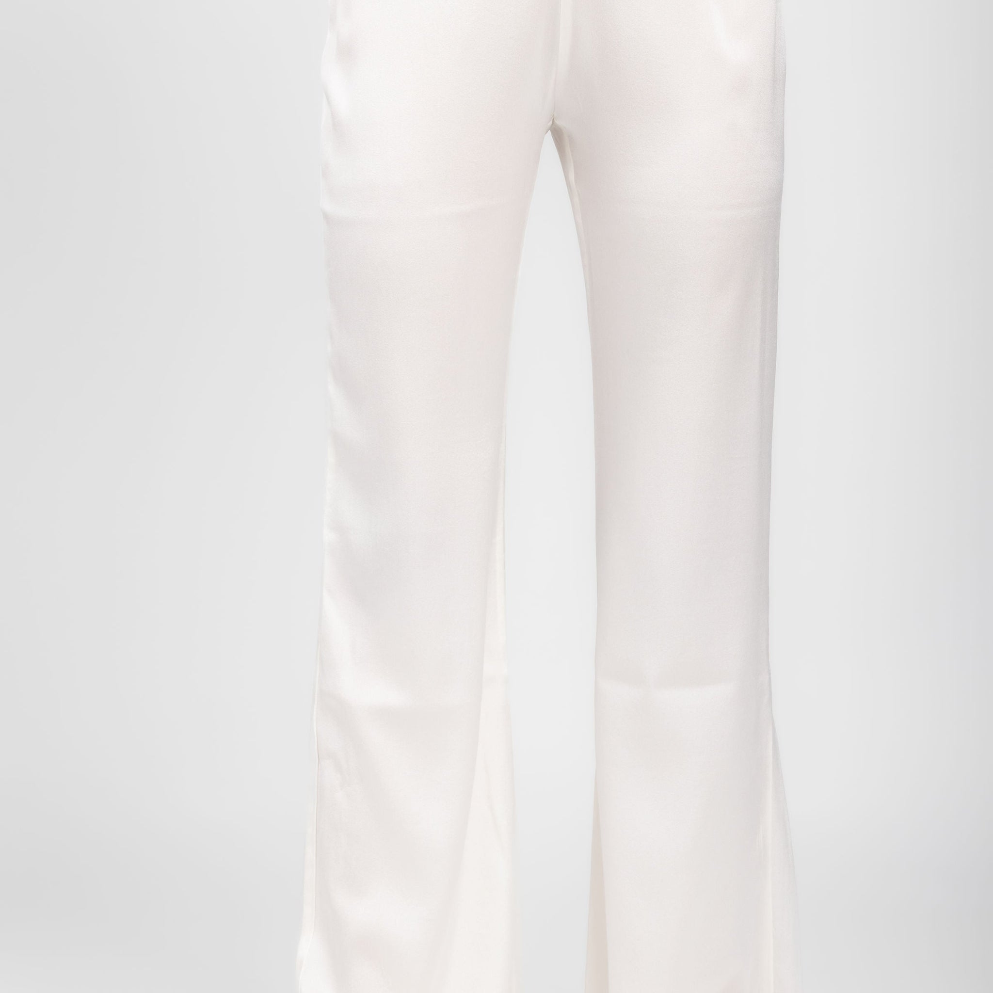 AVANT TOI Hand-Painted Silk Pant in Bianco