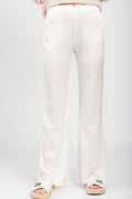 AVANT TOI Hand-Painted Silk Pant in Bianco