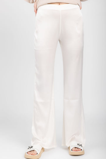 AVANT TOI Hand-Painted Silk Pant in Bianco