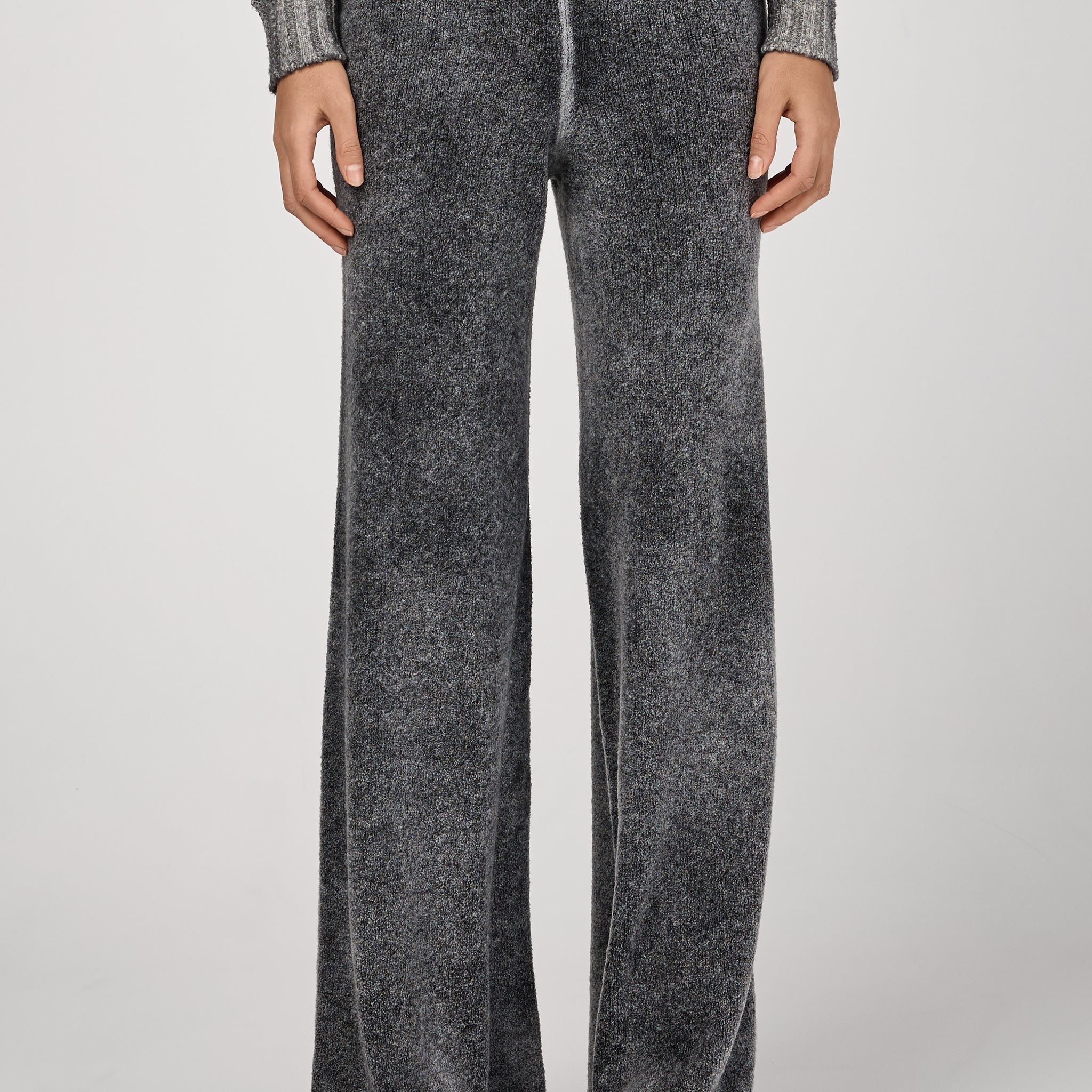 Hand Painted Miniboucle' Palazzo Pants in Husky