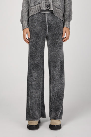 Hand Painted Miniboucle' Palazzo Pants in Husky