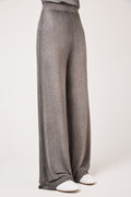 AVANT TOI Hand Painted Ribbed Palazzo Pant in Fango