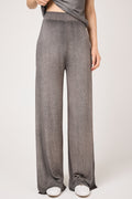 AVANT TOI Hand Painted Ribbed Palazzo Pant in Fango