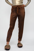 AVANT TOI Hand Painted Silk Jogging Pant in Cioccolato