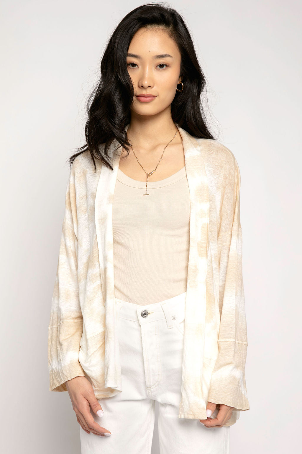 AVANT TOI Linen Cardigan Jacket in Burro