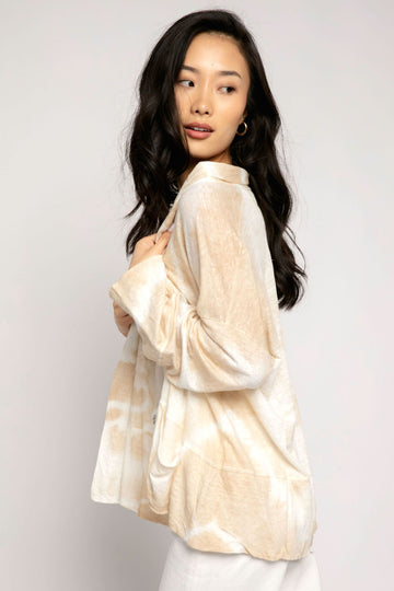 AVANT TOI Linen Cardigan Jacket in Burro