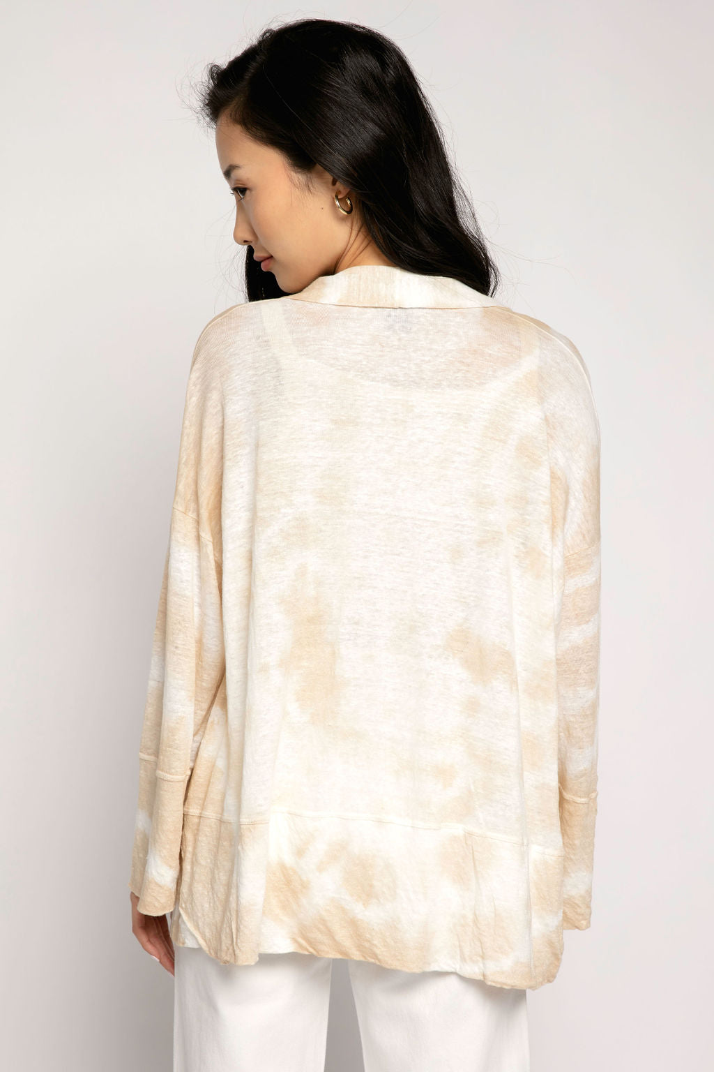 AVANT TOI Linen Cardigan Jacket in Burro
