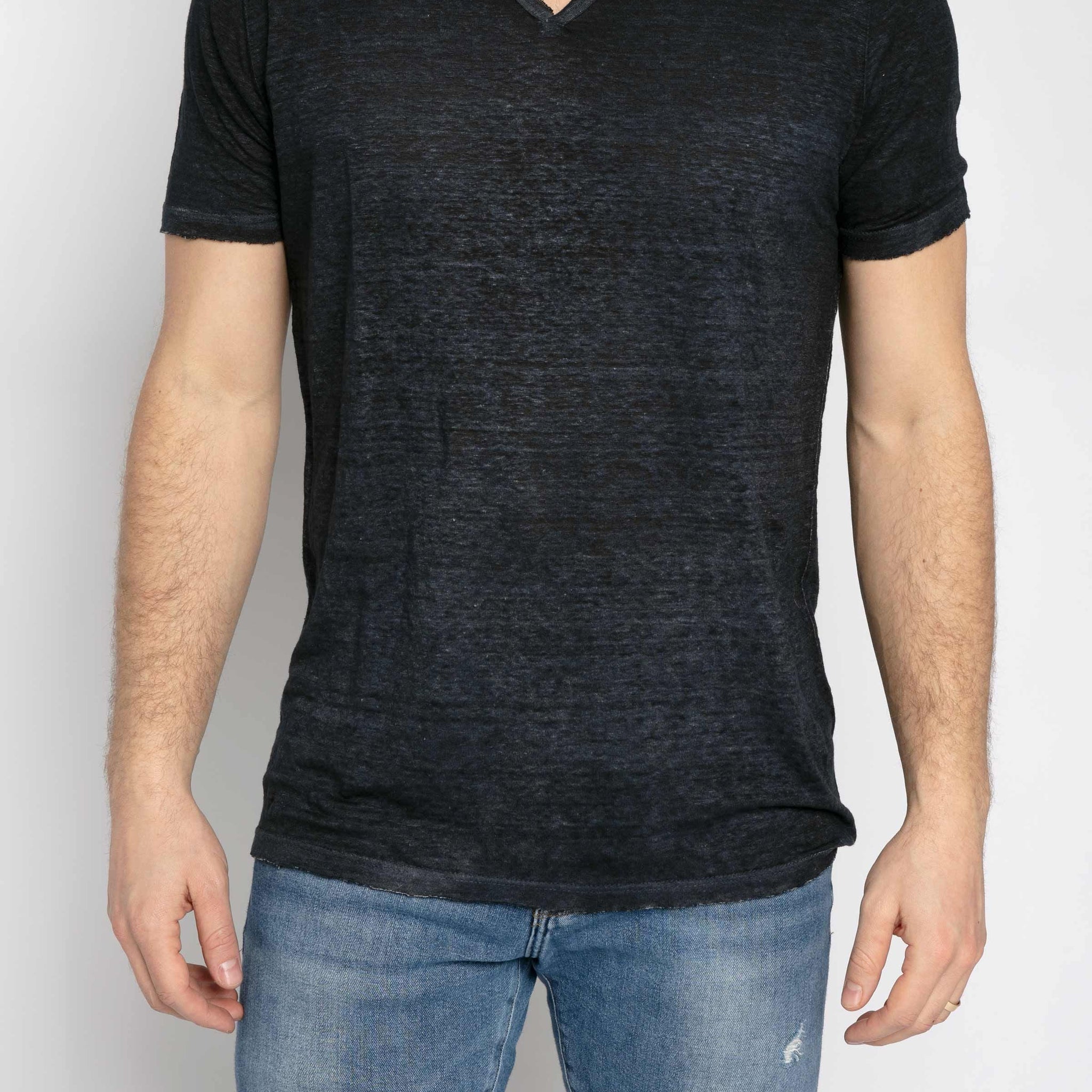 AVANT TOI Linen T-Shirt in Navy
