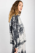 AVANT TOI Marmo Effect Sweatshirt with Strass in Nero