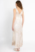 AVANT TOI Marmo Effect V-Neck Maxi Dress in Zenzero