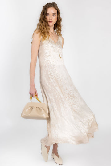 AVANT TOI Marmo Effect V-Neck Maxi Dress in Zenzero